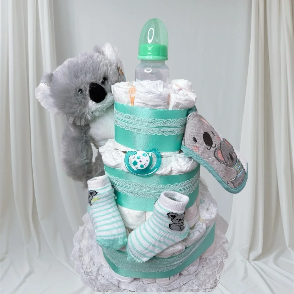 Koala Diaper Cake , Baby Shower Gift